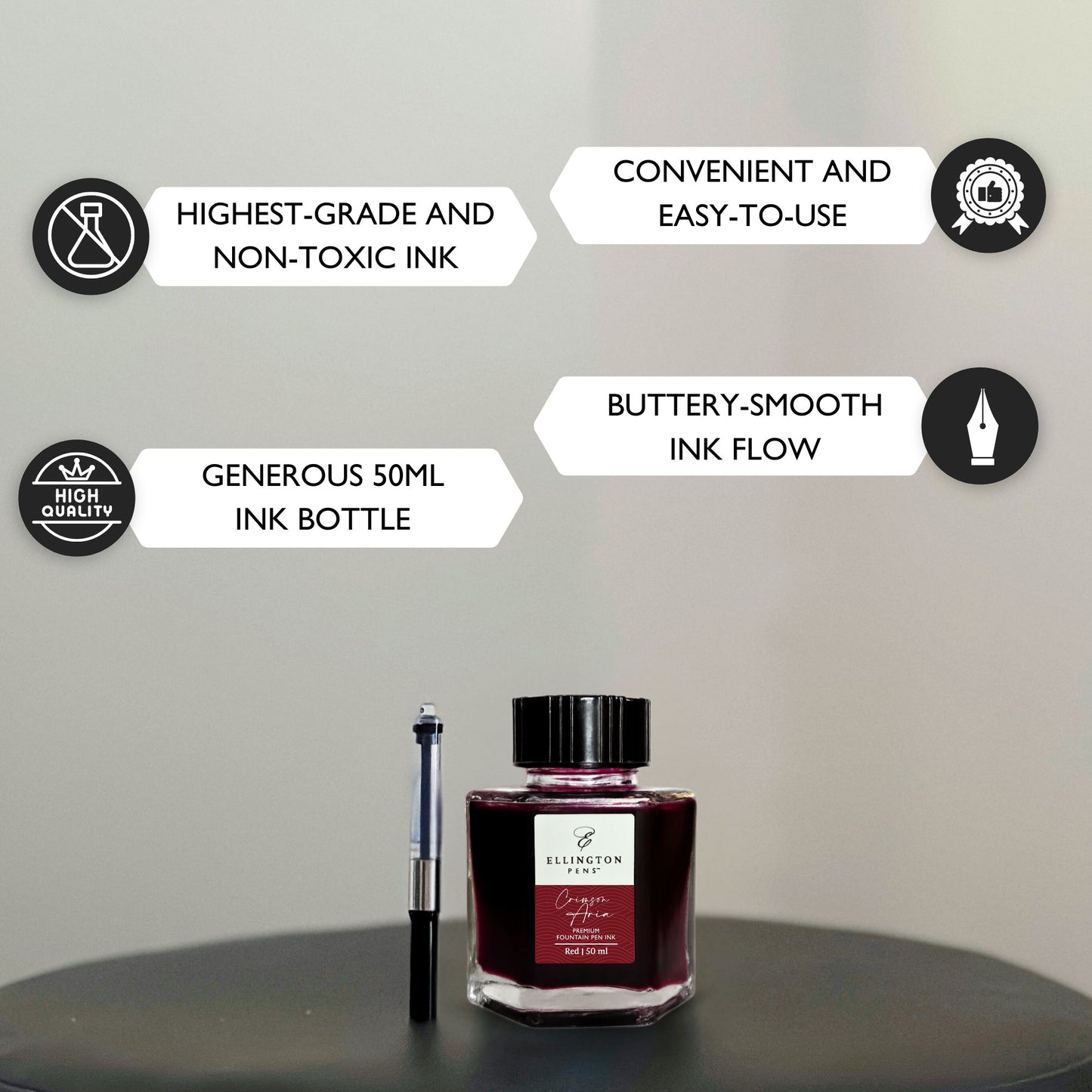 Ink Bottle Crimson Aria Red