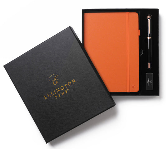 Midnight Rose Journal and Pen Gift Set fountain pen