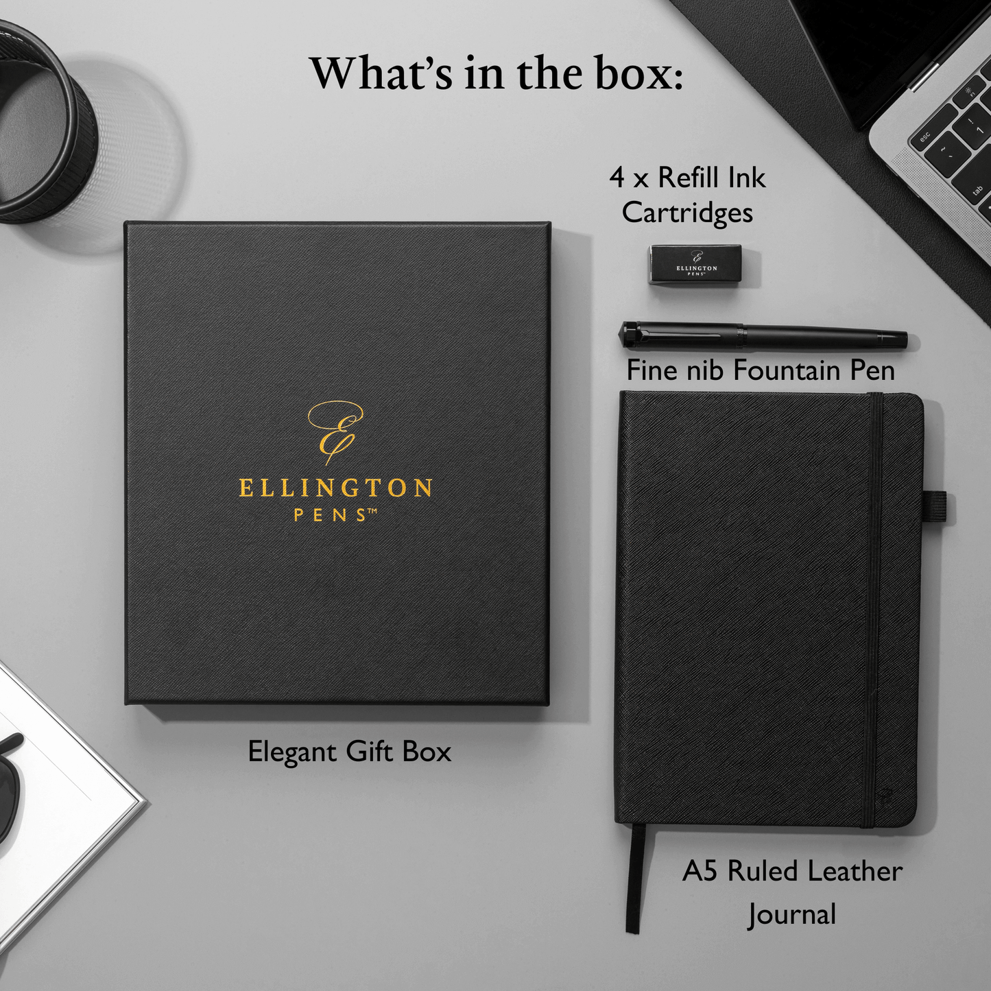The Stealth Journal and Pen Gift Set fountain pen