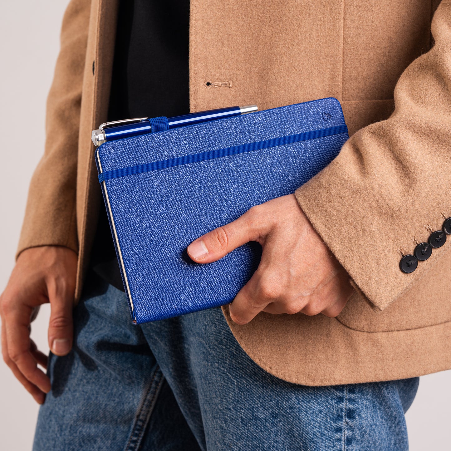 Blue Journal - PU Saffiano Leather journal