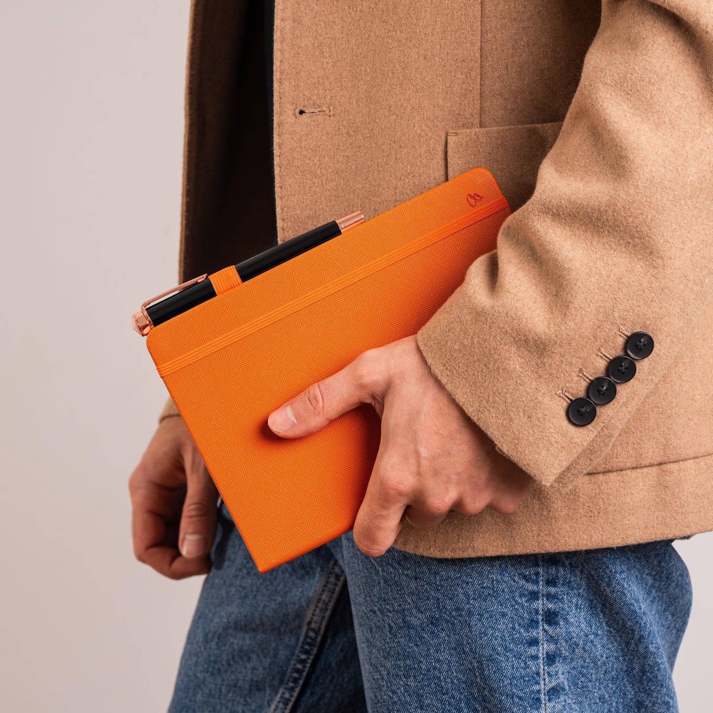 Orange Journal - PU Saffiano Leather