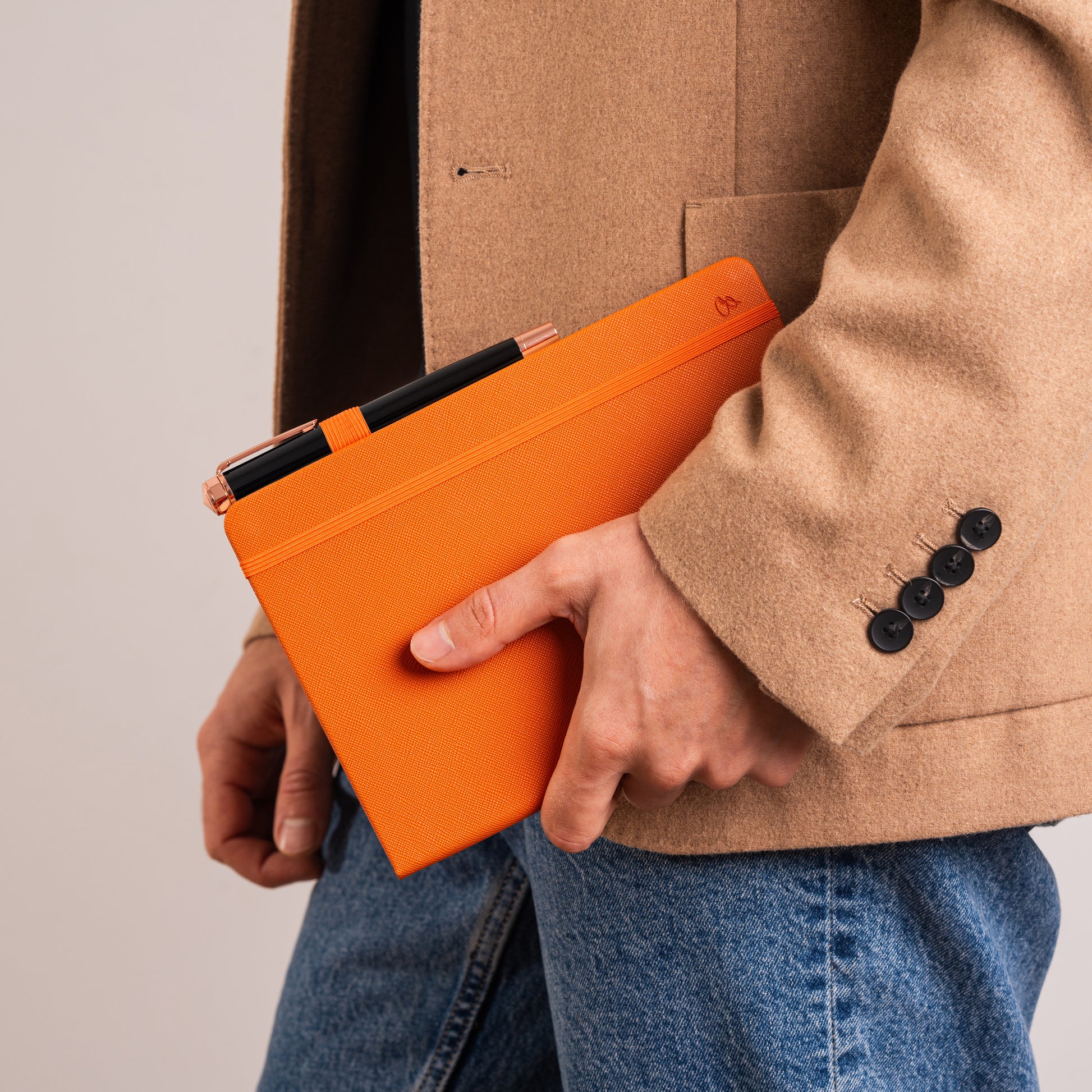 Orange Journal - PU Saffiano Leather journal