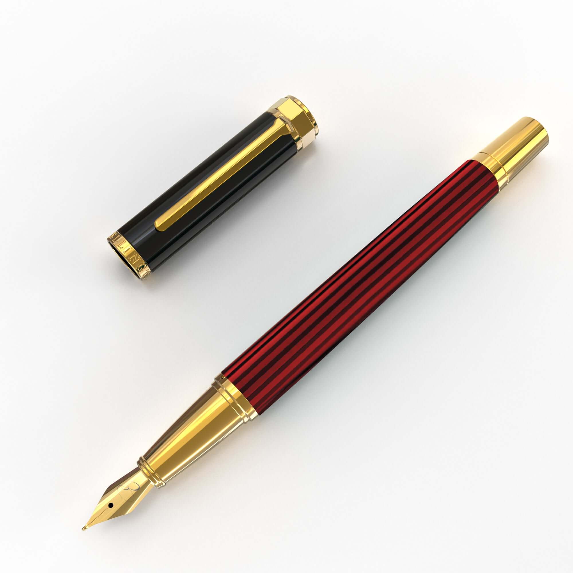 Crimson Blend Fountain Pen - Fine