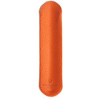 Leather Pen Sleeve Orange