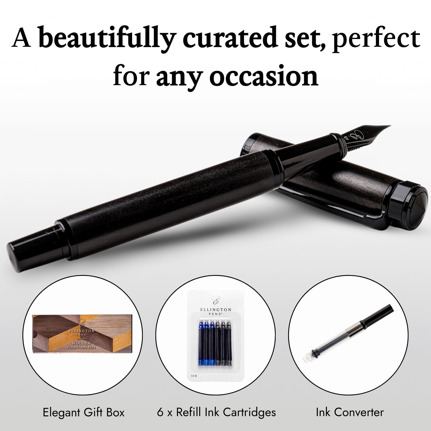 Ebon Elegance Blackwood Fountain Pen