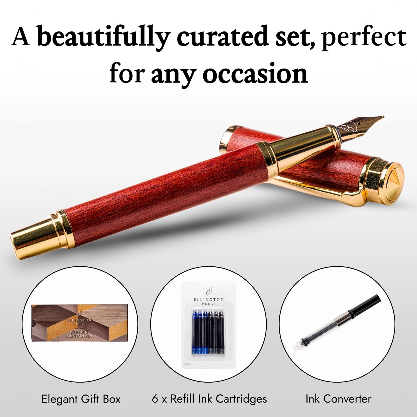 Rosewood Radiance Fountain Pen