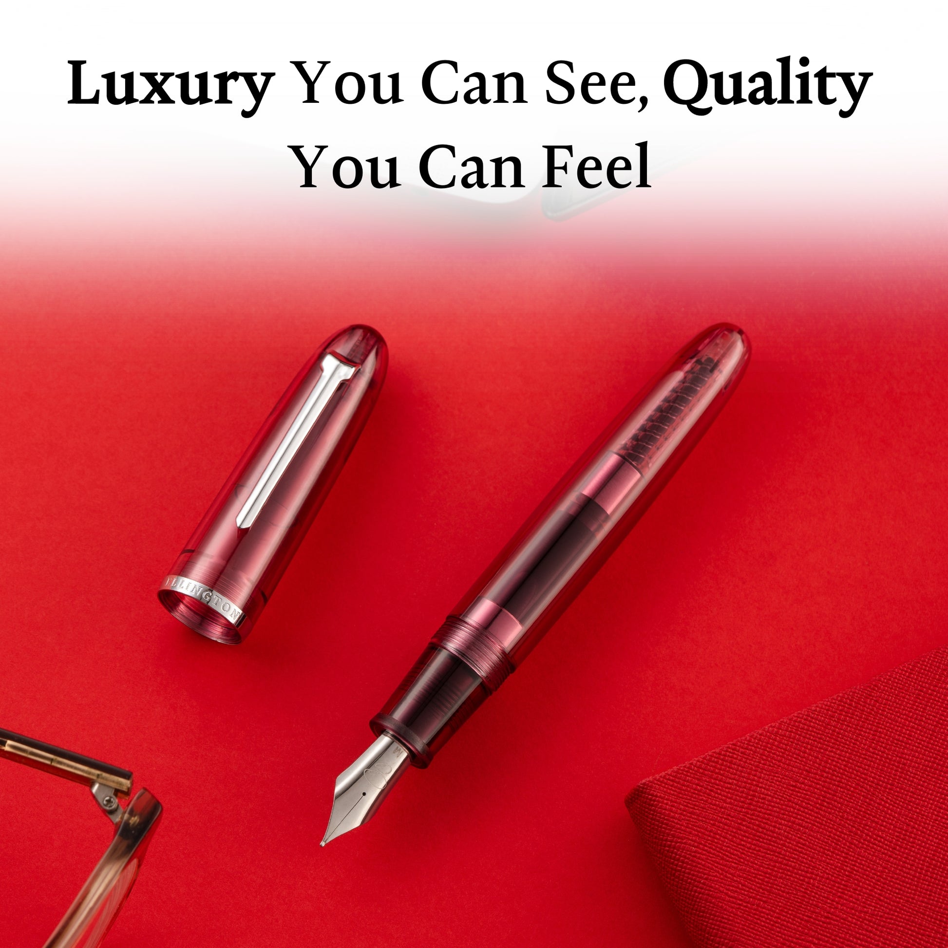 Crimson Clarity Transparent Fountain Pen