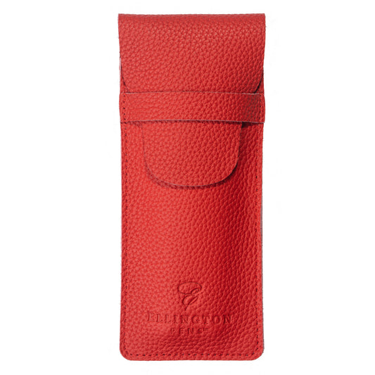Leather Pen Case Red