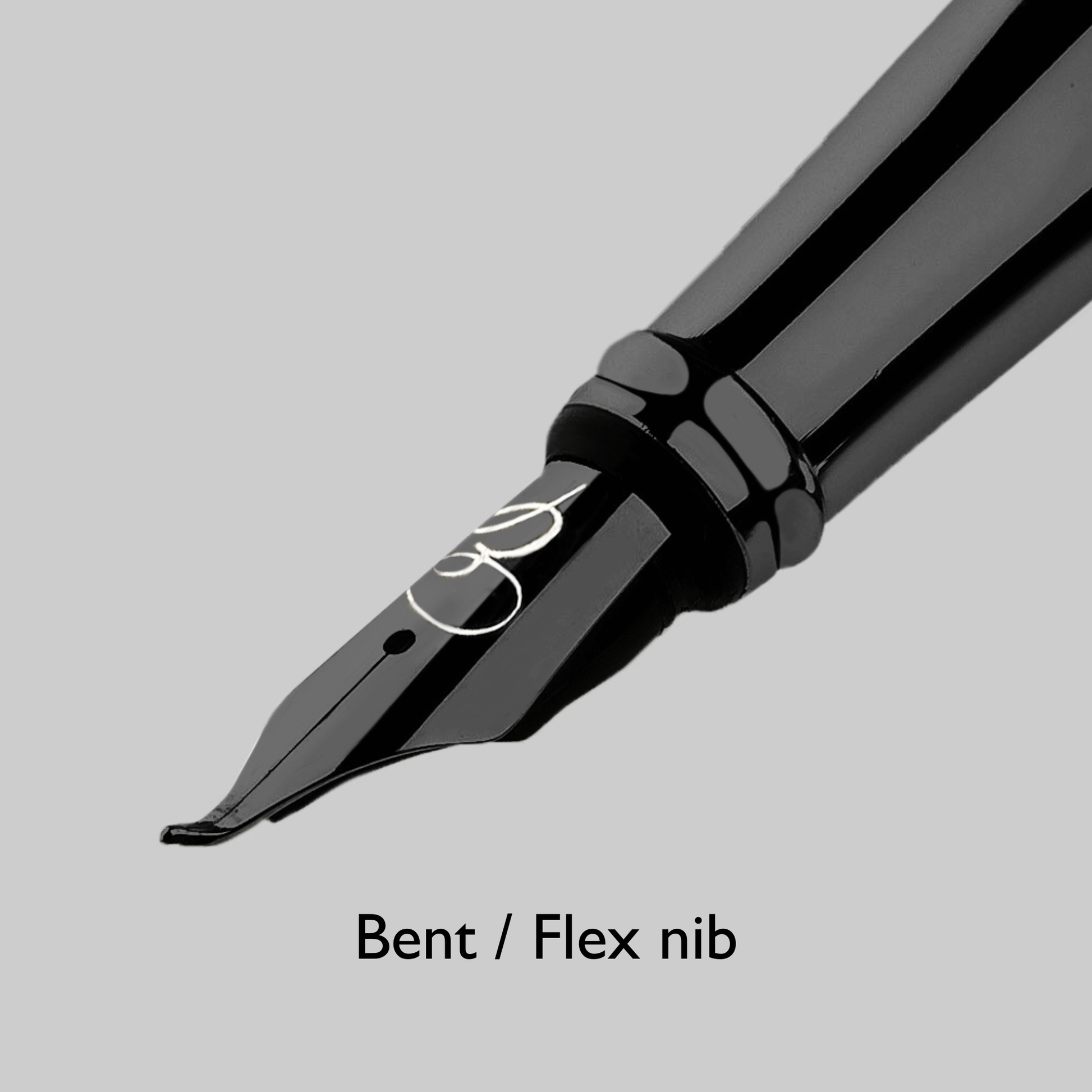 Replacement Nib with Ink Converter - All Black fountain pen