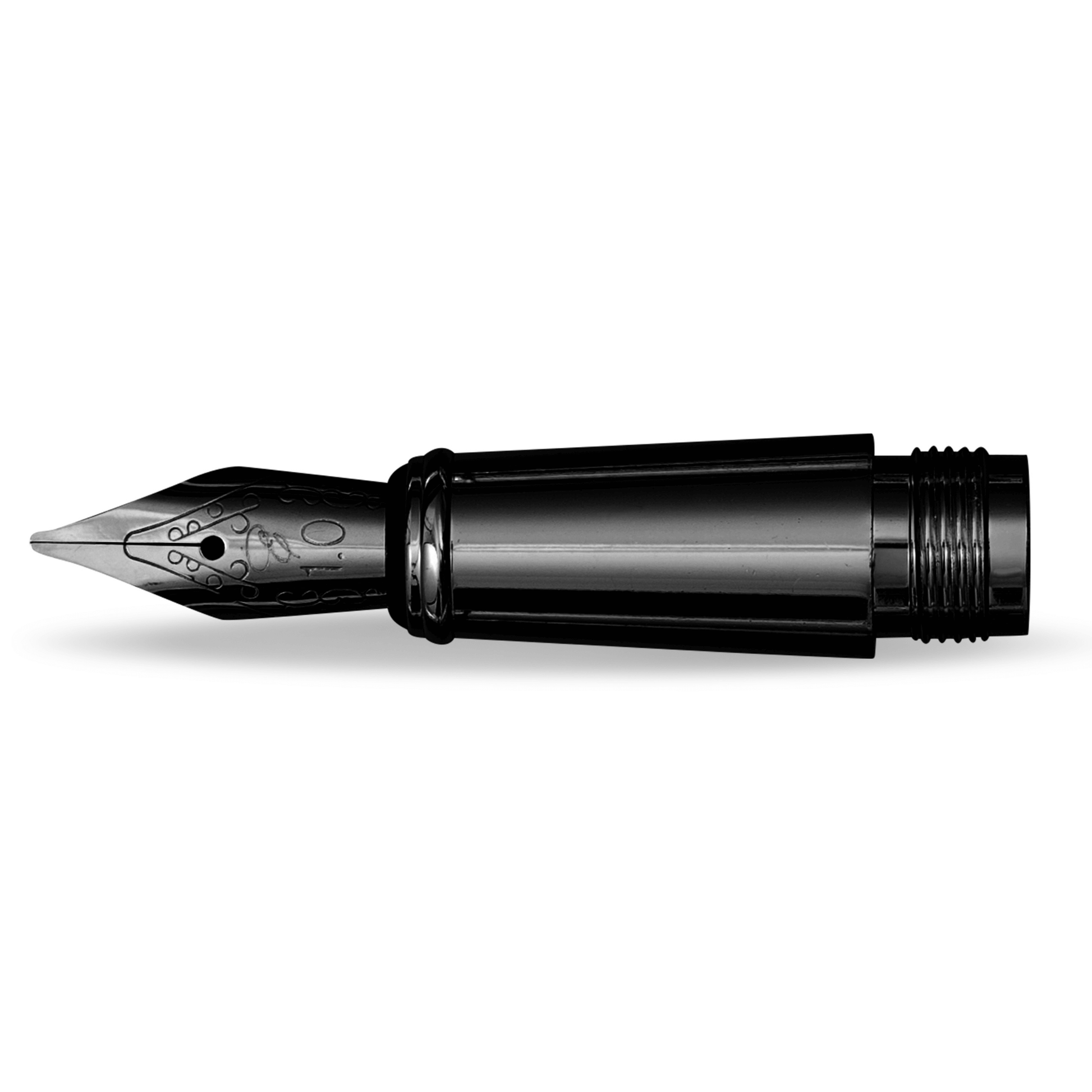 Replacement Nib with Ink Converter - All Black fountain pen