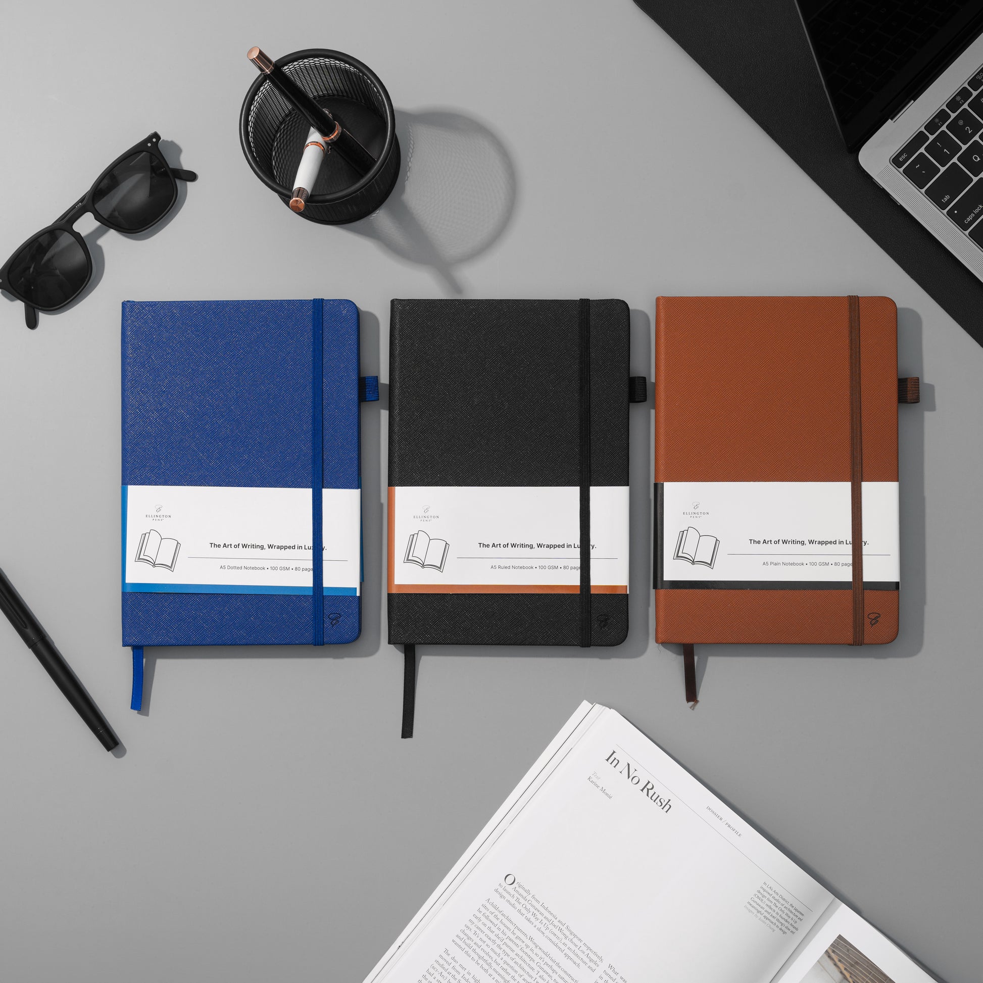 Black Journal - PU Saffiano Leather journal