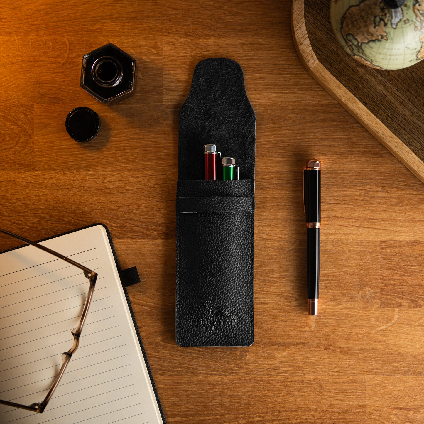 Leather Pen Case Black