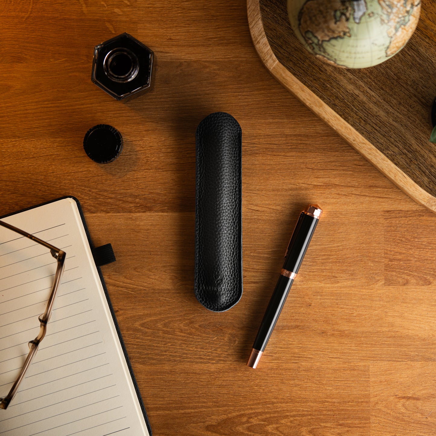 Leather Pen Sleeve Black