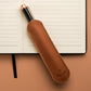 Leather Pen Sleeve Brown