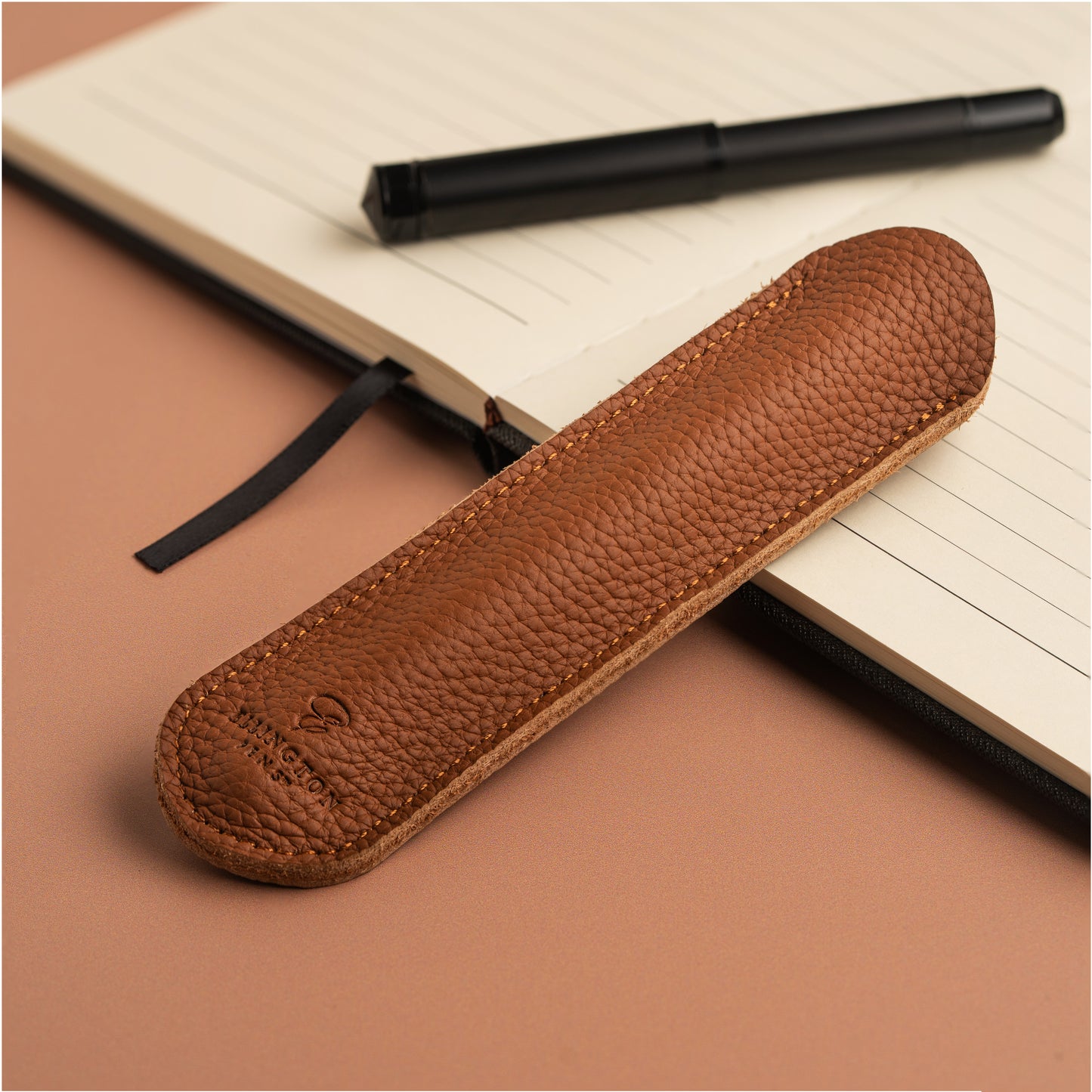 Leather Pen Sleeve Brown