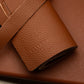 Leather Roll Pen Case Red