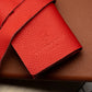 Leather Roll Pen Case Red