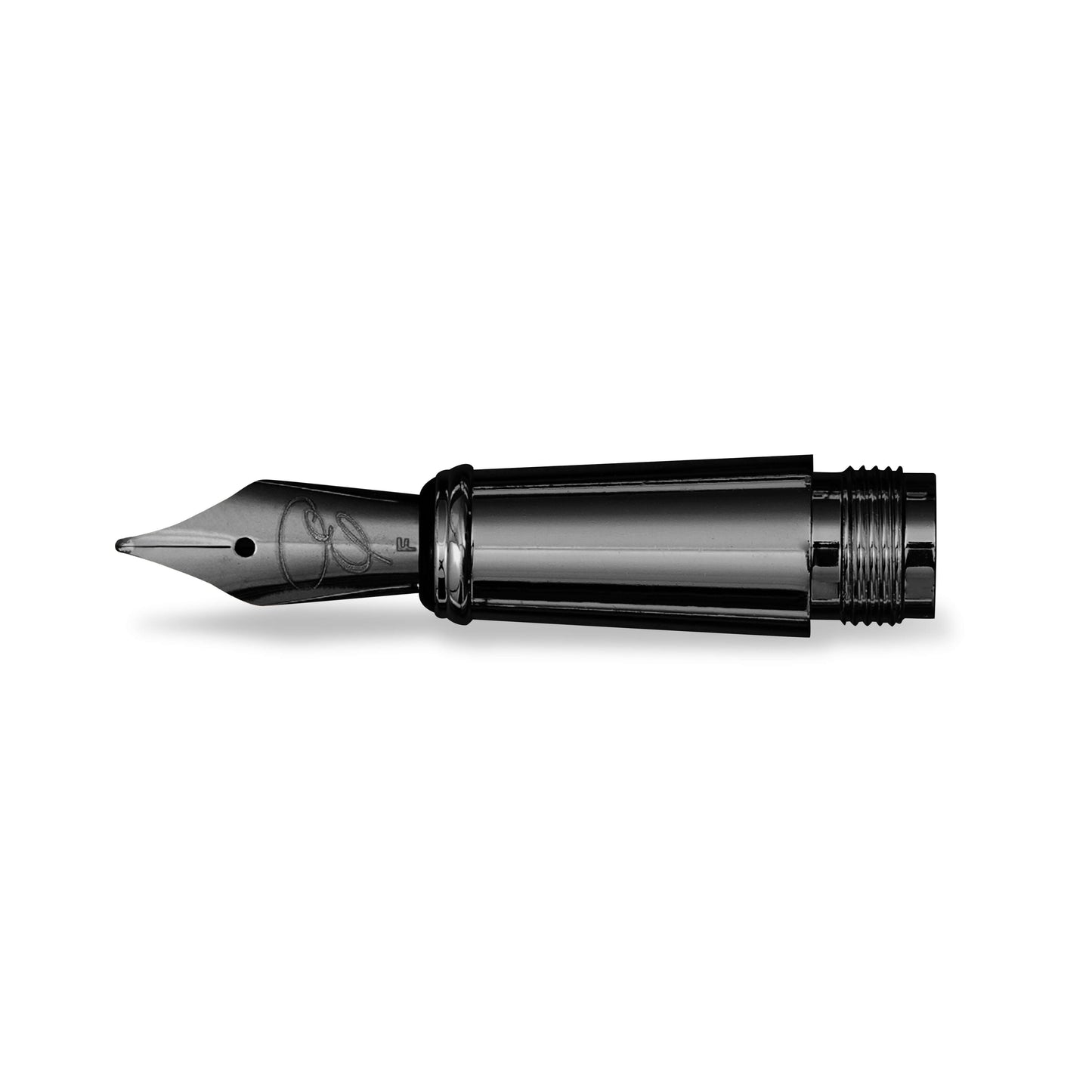 Replacement Nib with Ink Converter - All Black fountain pen