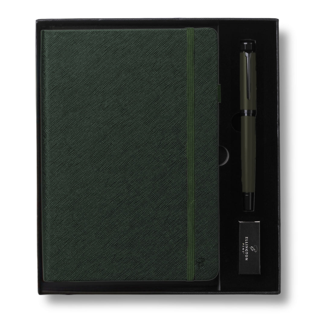 Shadow Pine Collection | Matte Green Fountain Pen & Calligraphy Gift Sets