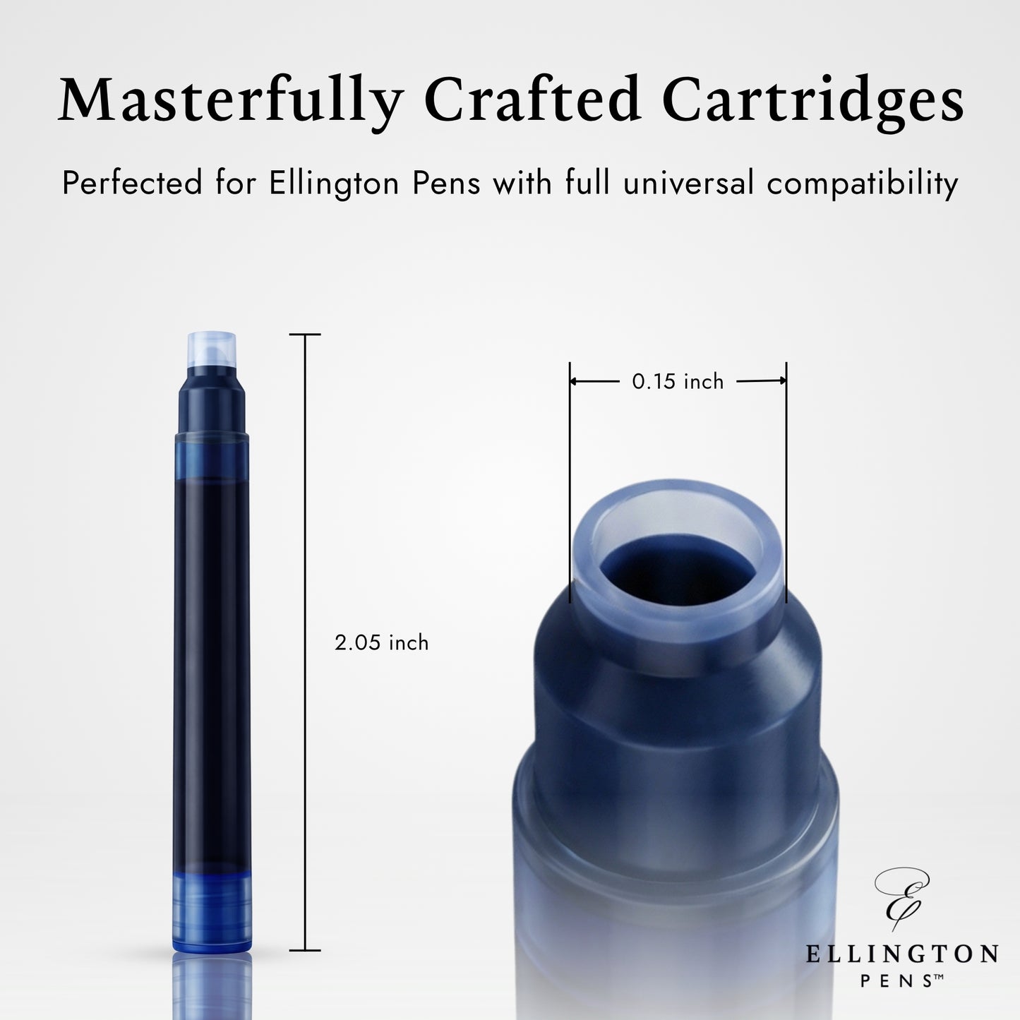Refill Ink Cartridges - 24 Pack - Compatible with Ellington Pens