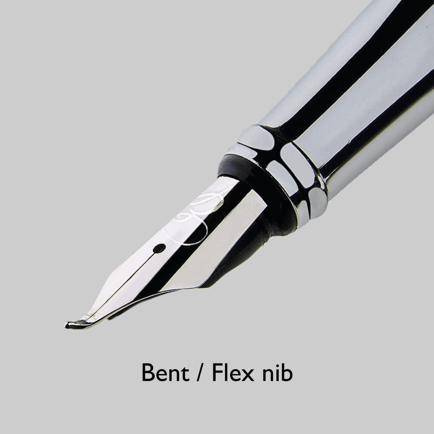 Replacement Nib with Ink Converter - Silver fountain pen