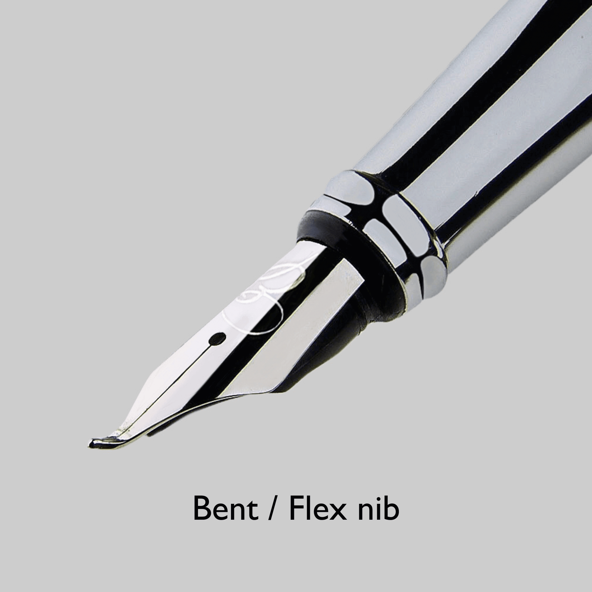 Replacement Nib with Ink Converter - Silver fountain pen