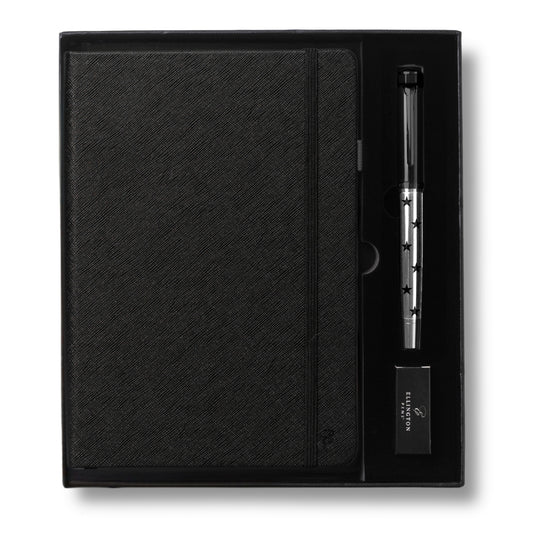 Cosmic Silver Journal and Pen Gift Set