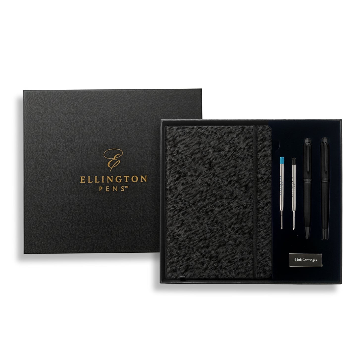 The Stealth Fountain Pen and Ballpoint Duo Journal Set