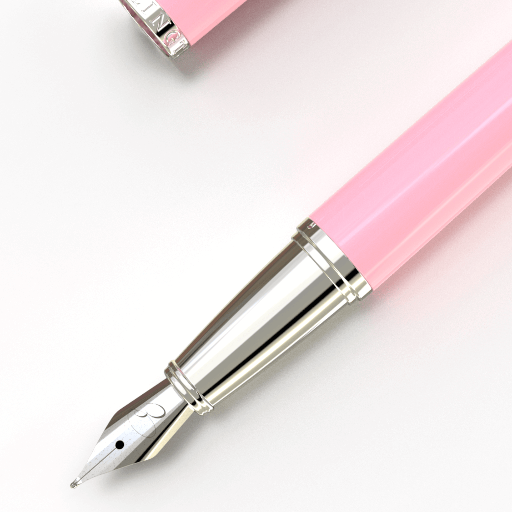 Replacement Nib with Ink Converter - Silver fountain pen