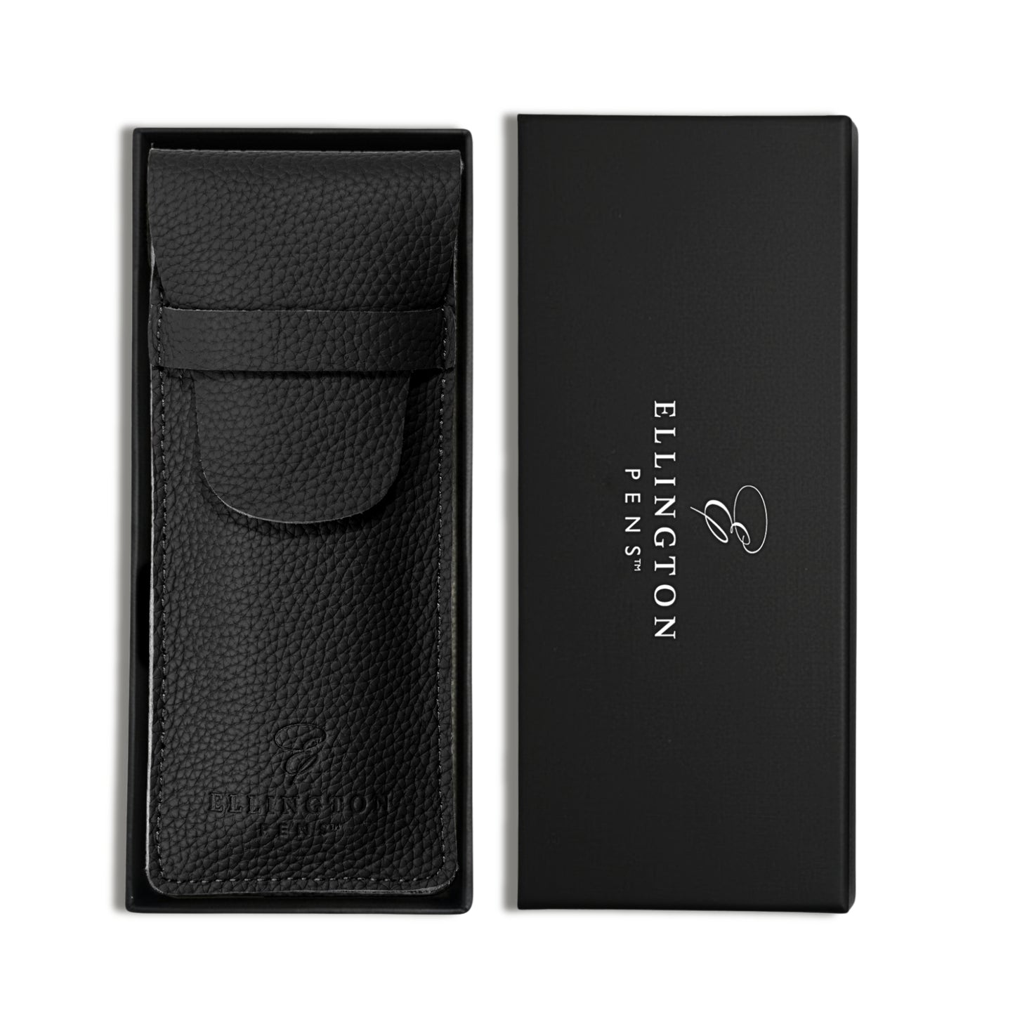 Black Leather Pen Case with Gift Box