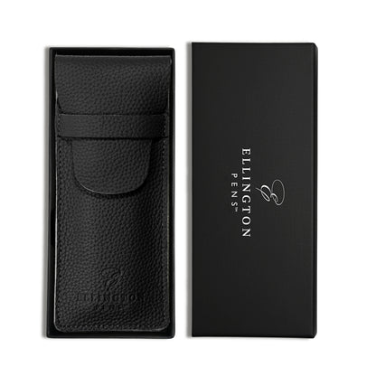 Black Leather Pen Case with Gift Box