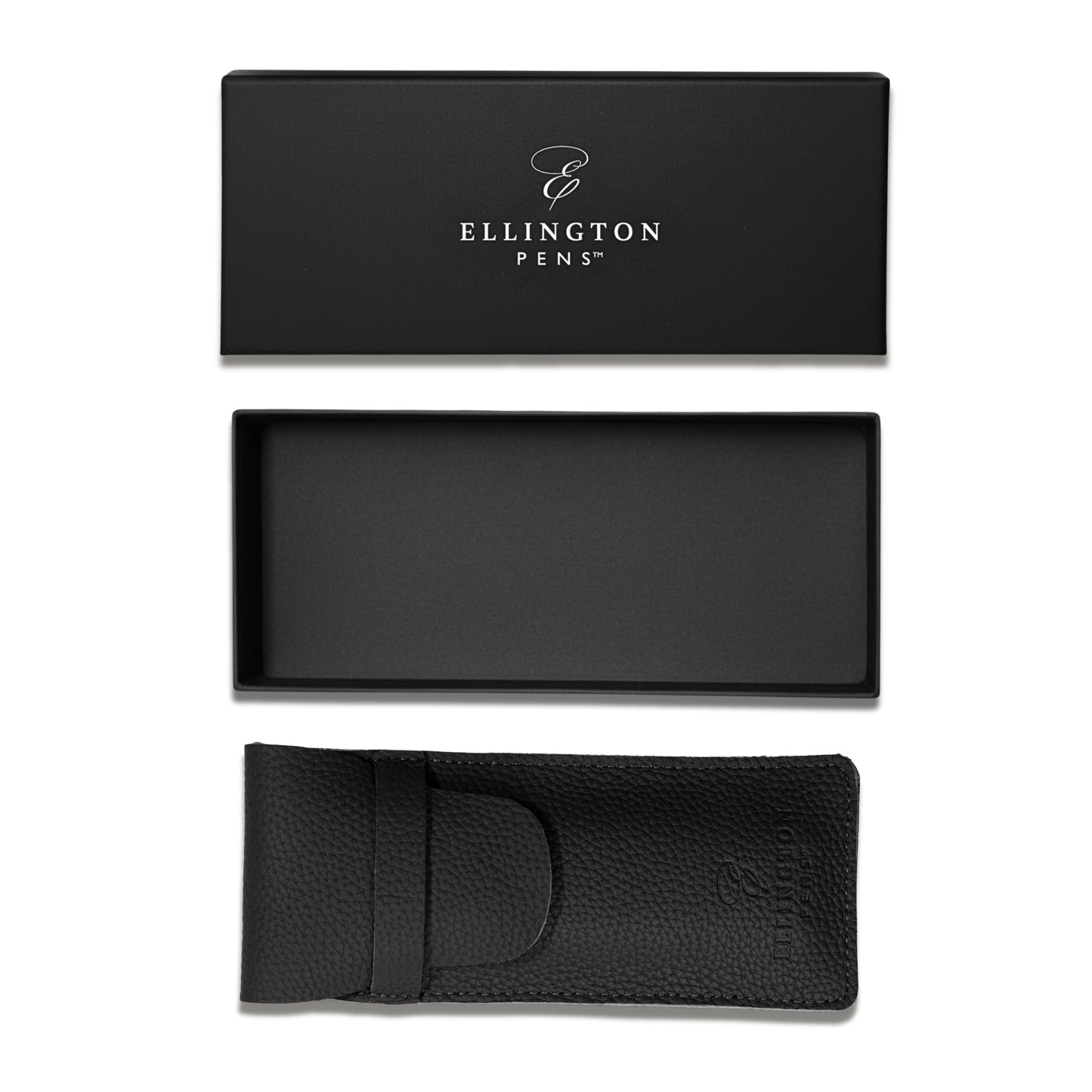 Black Leather Pen Case with Gift Box