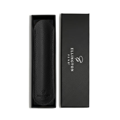 Black Leather Pen Sleeve with Gift Box