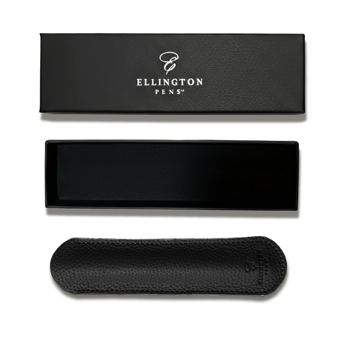 Black Leather Pen Sleeve with Gift Box