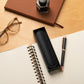 Black Leather Pen Sleeve with Gift Box