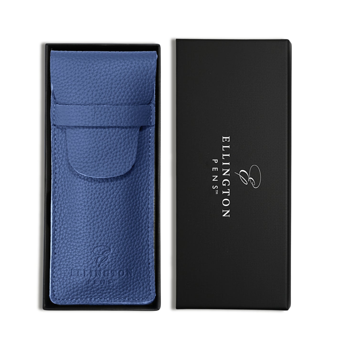 Blue Leather Pen Case with Gift Box