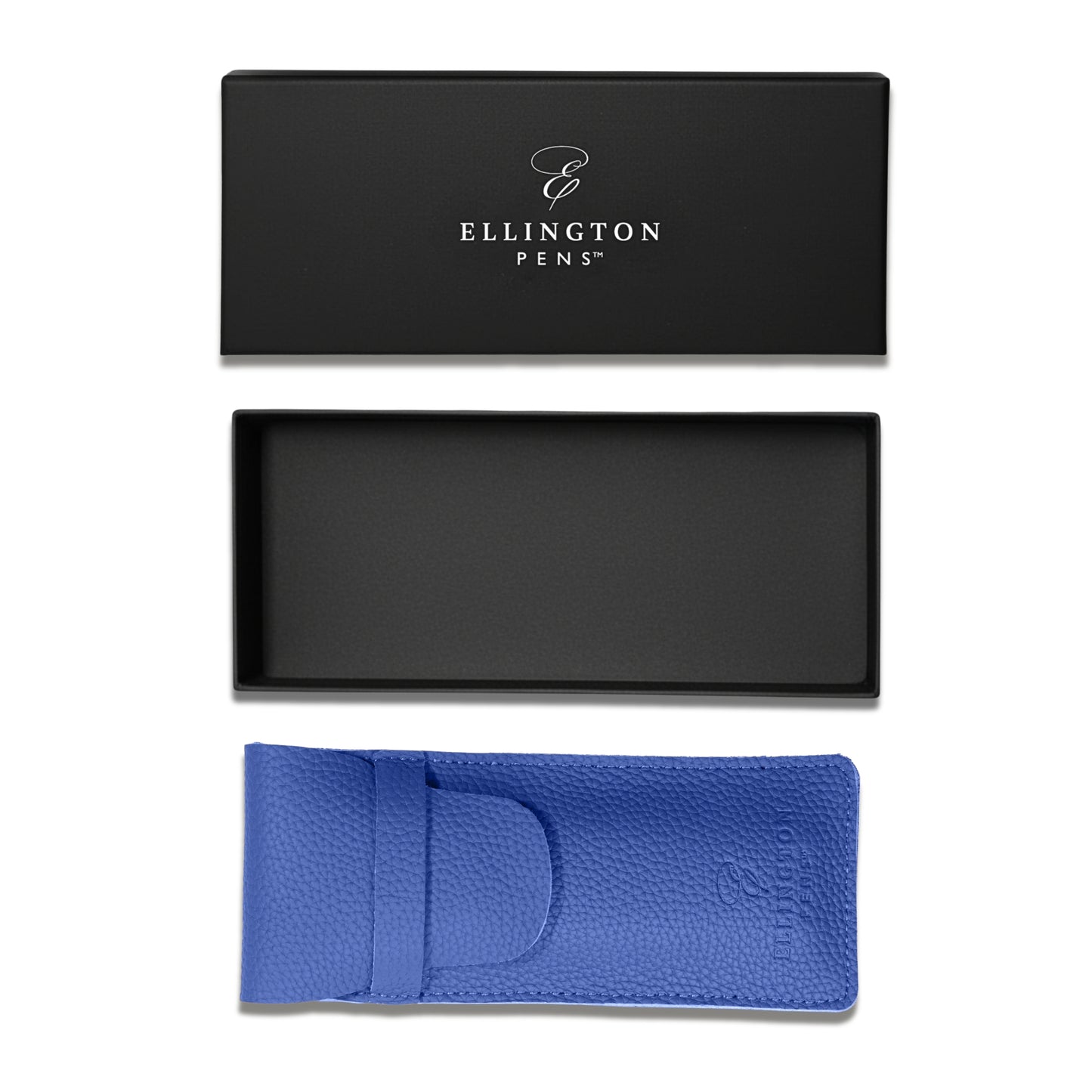 Blue Leather Pen Case with Gift Box
