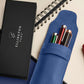 Blue Leather Pen Case with Gift Box