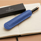 Blue Leather Pen Sleeve with Gift Box