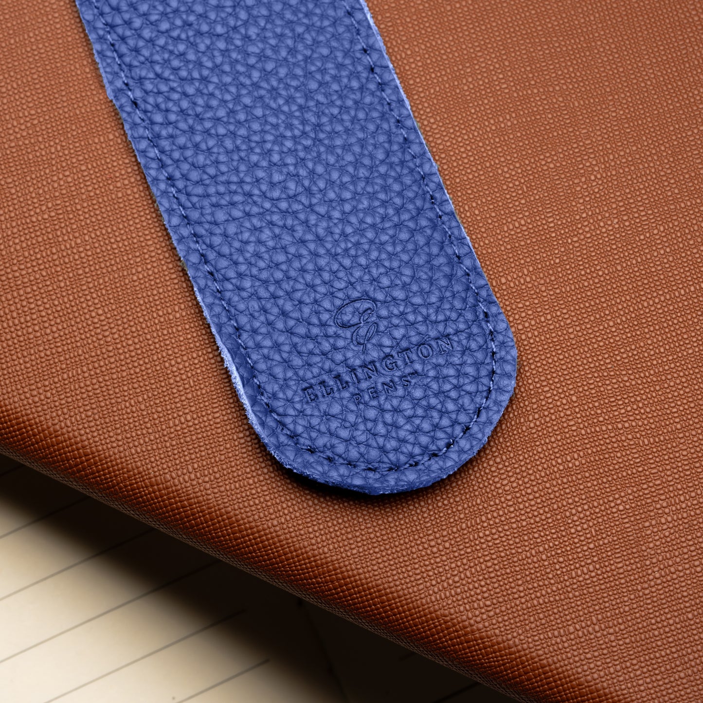 Blue Leather Pen Sleeve with Gift Box