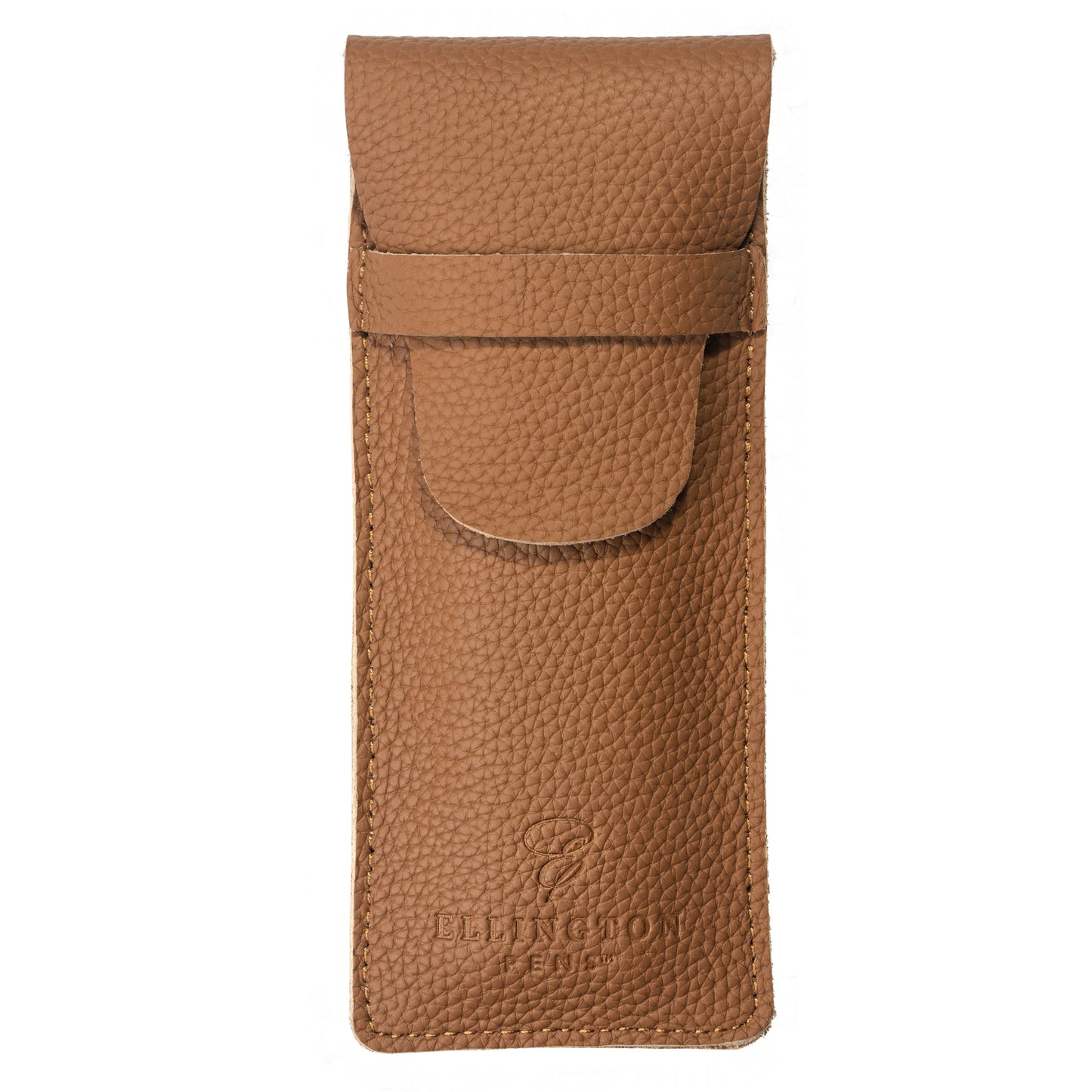 Tan Brown Leather Pen Case with Gift Box