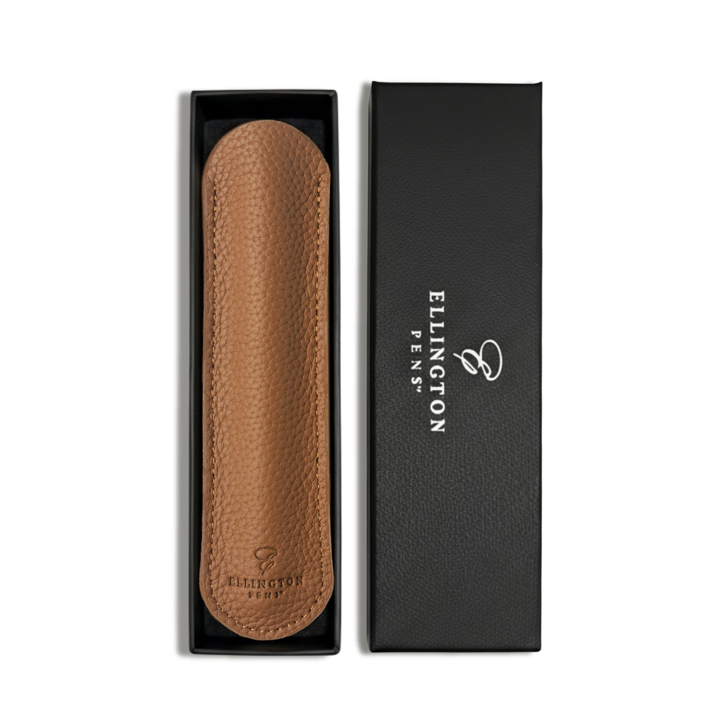 Brown Leather Pen Sleeve with Gift Box