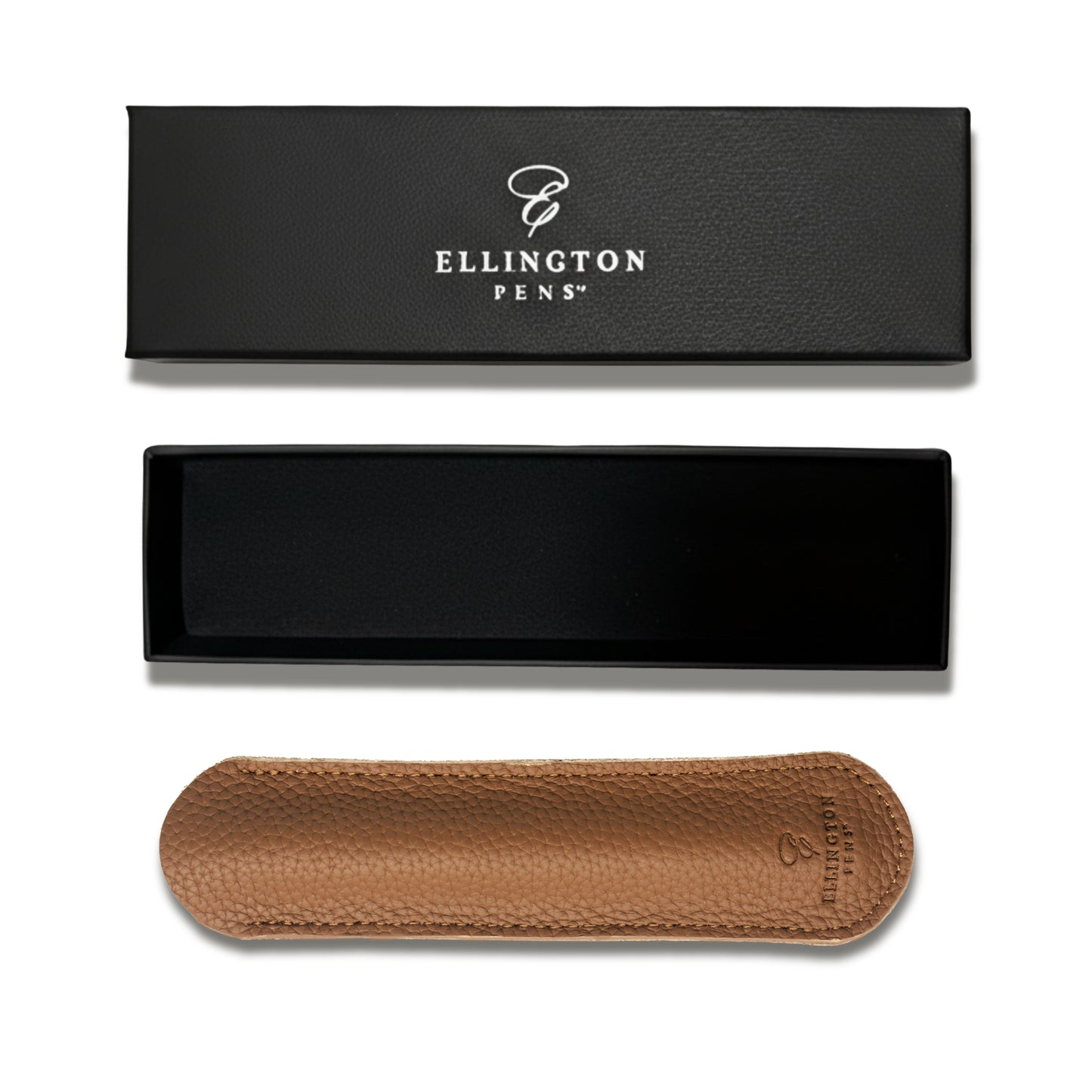 Brown Leather Pen Sleeve with Gift Box