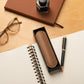 Brown Leather Pen Sleeve with Gift Box