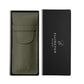 Khaki Green Leather Pen Case with Gift Box