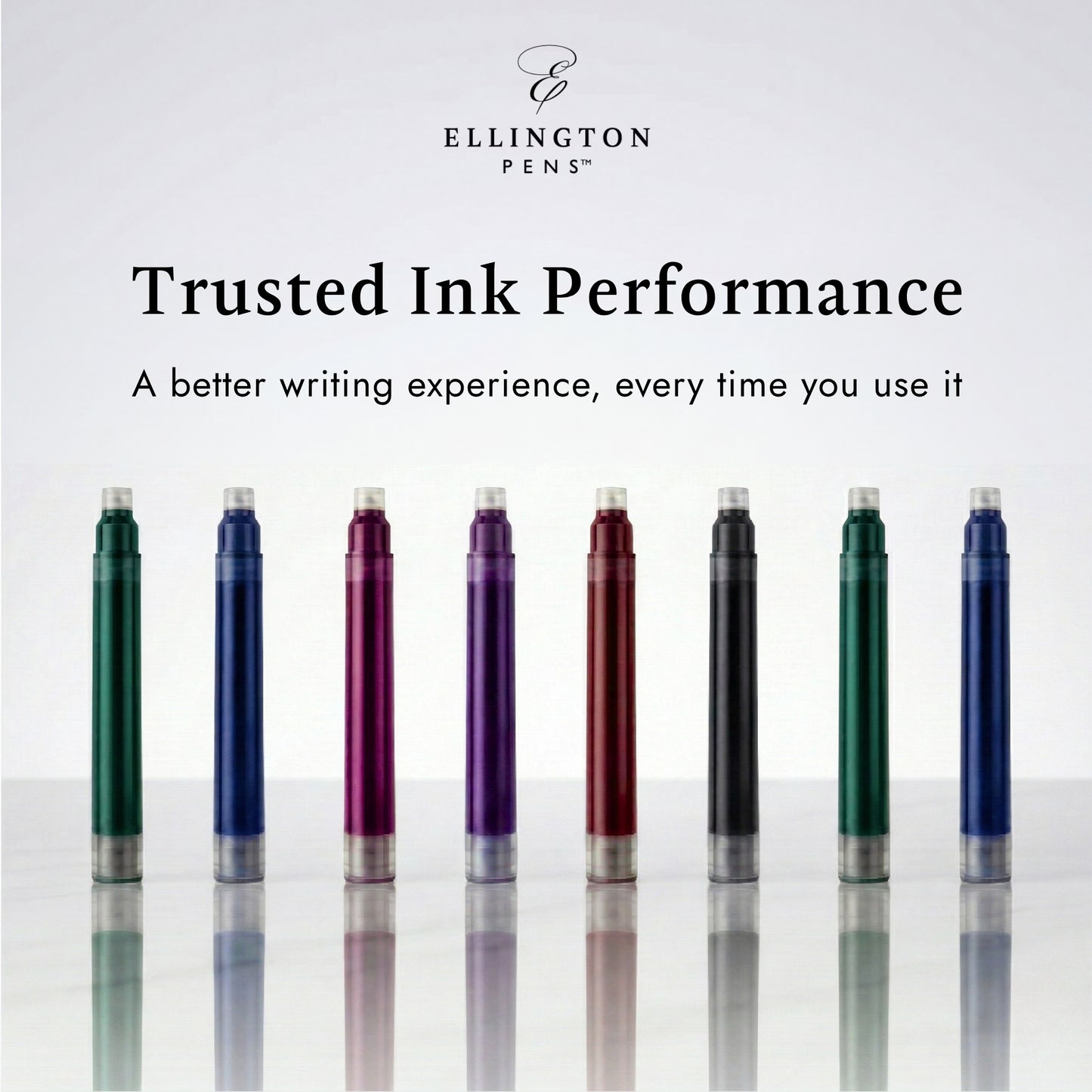 Refill Ink Cartridges - 24 Pack - Compatible with Ellington Pens 24 Vibrant Ink