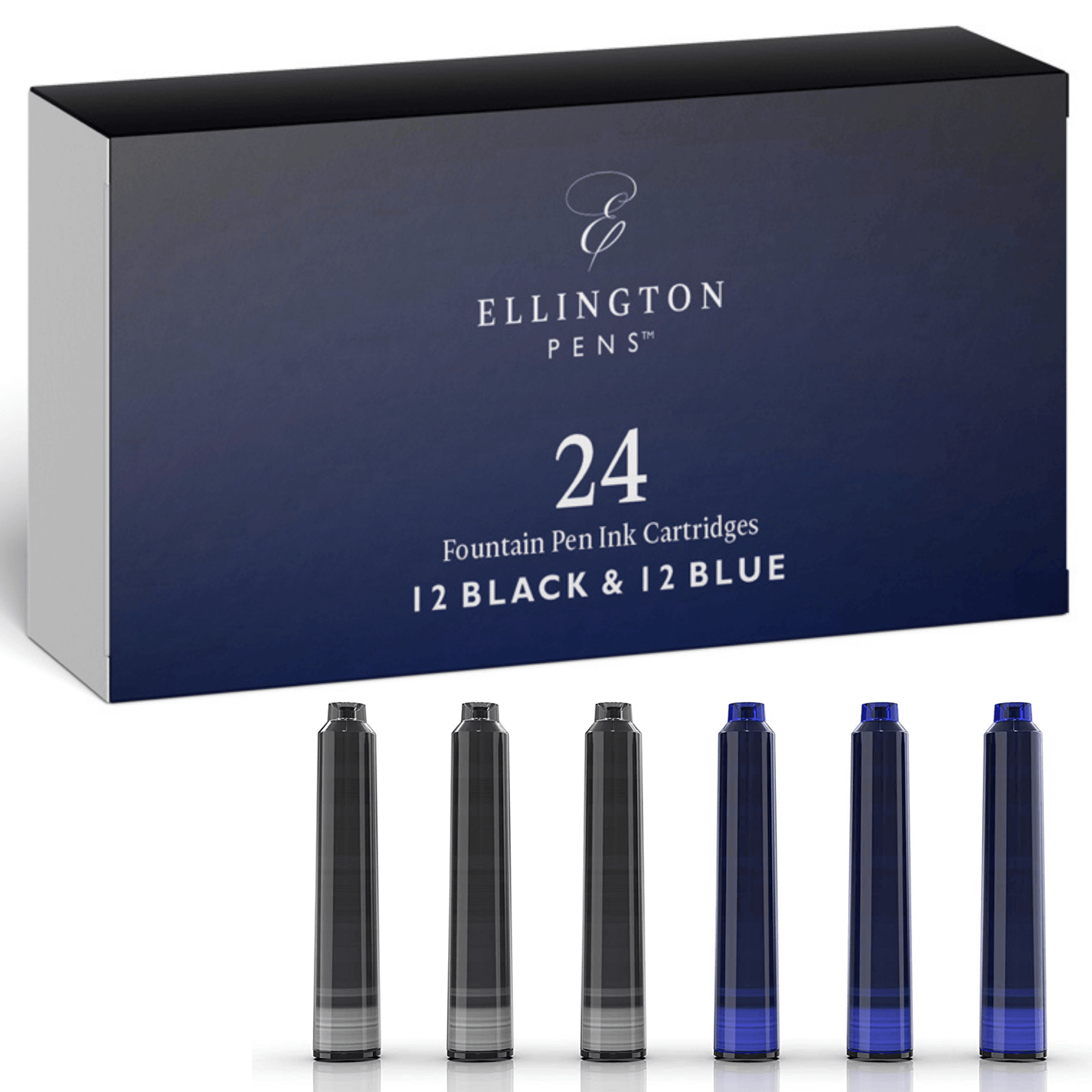 Refill Ink Cartridges - 24 Pack - Compatible with Ellington Pens