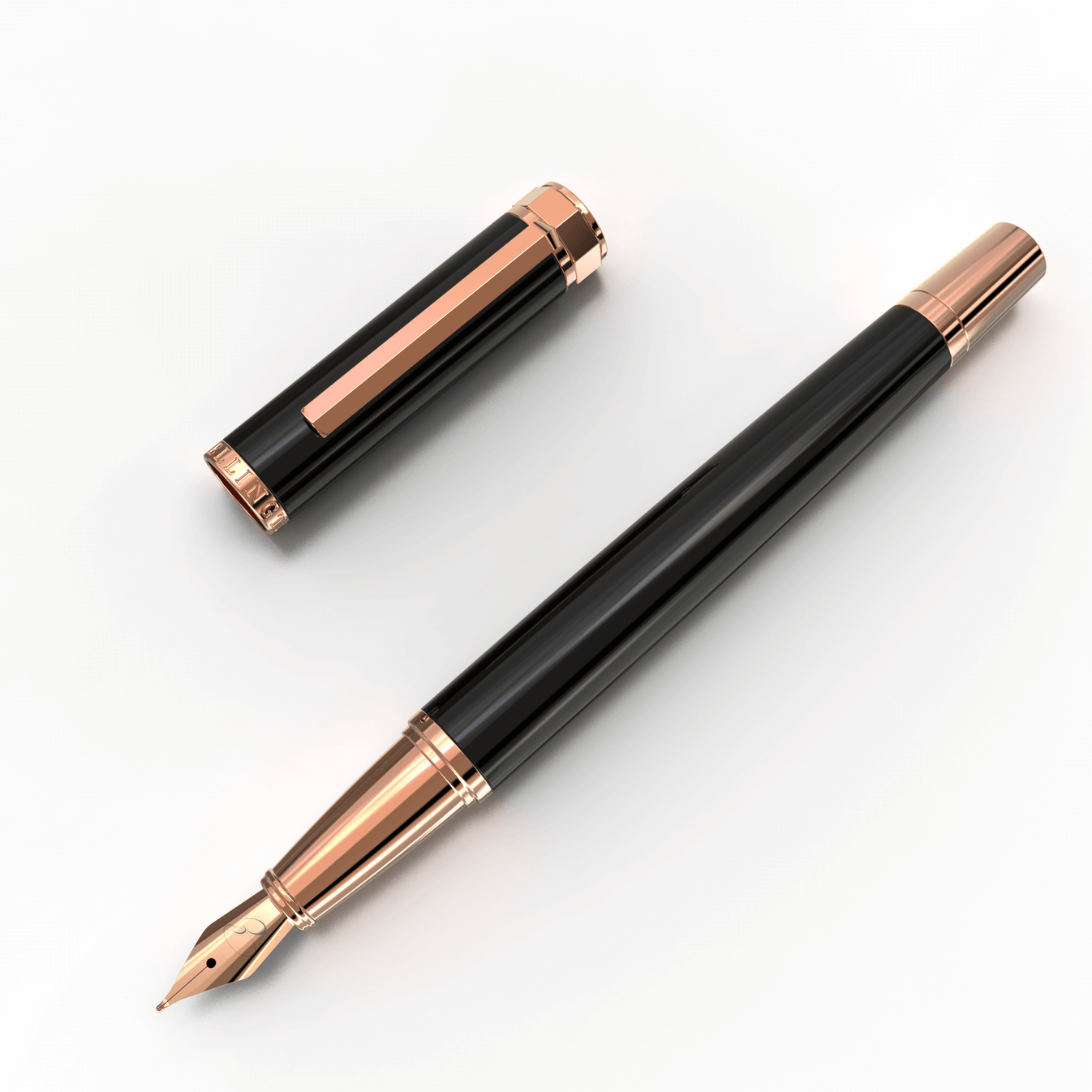 Midnight Rose Fountain Pen Ellington Pens midnight-rose-fountain-pen-ellington-pens